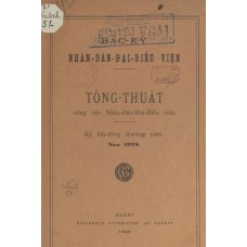 Tập Kỷ Yếu - Bắc Kỳ Nhân Dân Đại Biểu Viện 1928