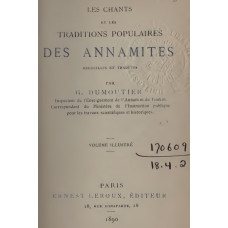 Les Chants Et Les Tranditions Populaires Des Annamites