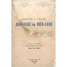 Danh Từ & Tài Liệu - Dân Luật Và Hiến Luật