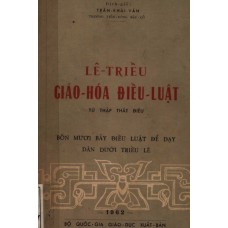 Lê Triều Giáo Hóa Điều Luật