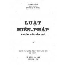 Luật Hiến Pháp - Cuốn 1