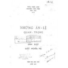 Những Án Lệ Quan Trọng