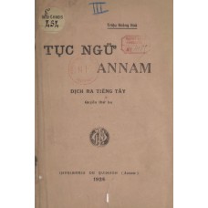 Tục Ngữ An Nam Dịch Ra Tiếng Tây - Quyển 3